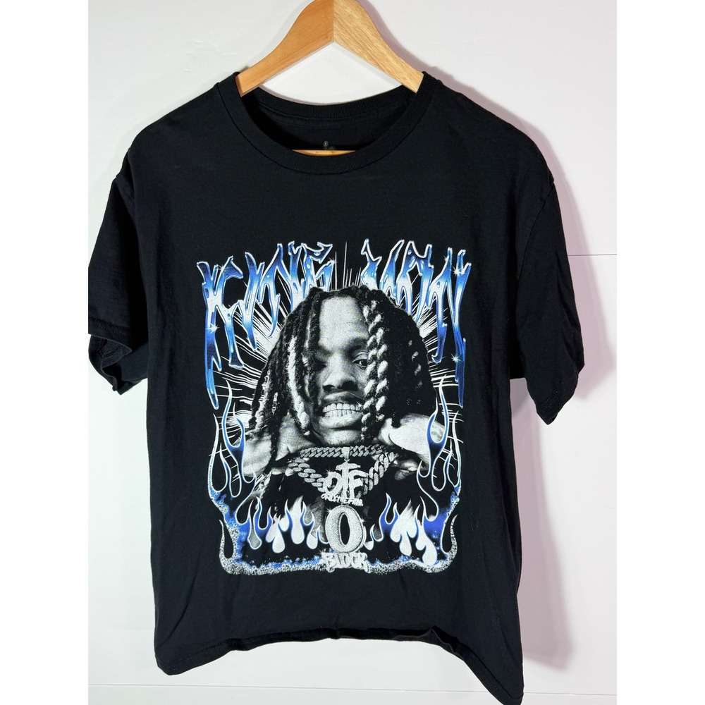999 Club King Von Graphic T-Shirt Mens Large Black OTF O-Block Rap Tee